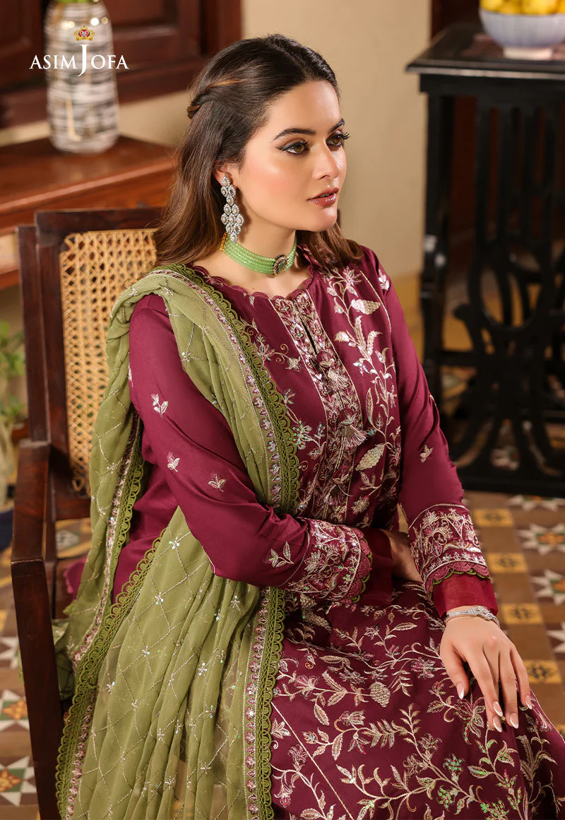 AJZBD-11 EMBROIDERED CAMBRIC Stitched 2 PCS - Image 3