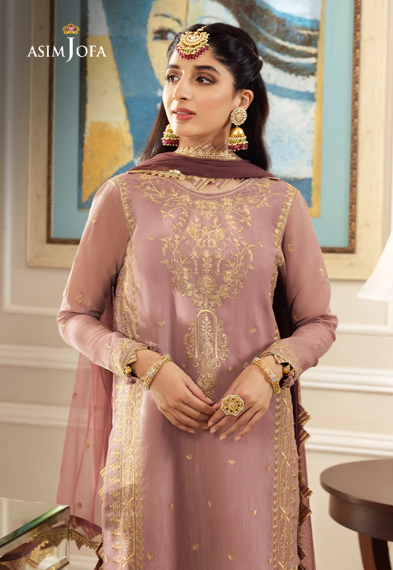 AJZS-20 EMBROIDERED CHANDERI COTTON 2 PCS - Image 5