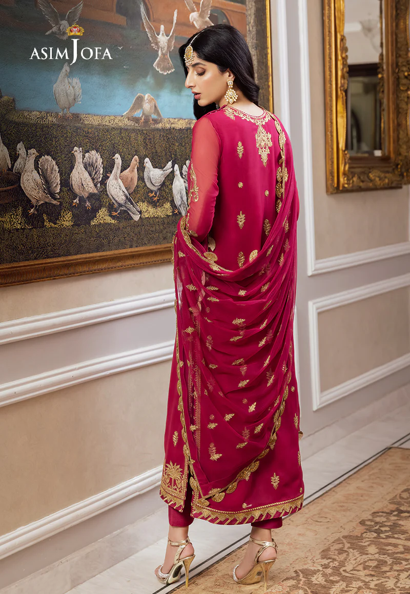 AJZS-22 EMBROIDERED GEORGETTE CHIFFON 3 PCS - Image 3