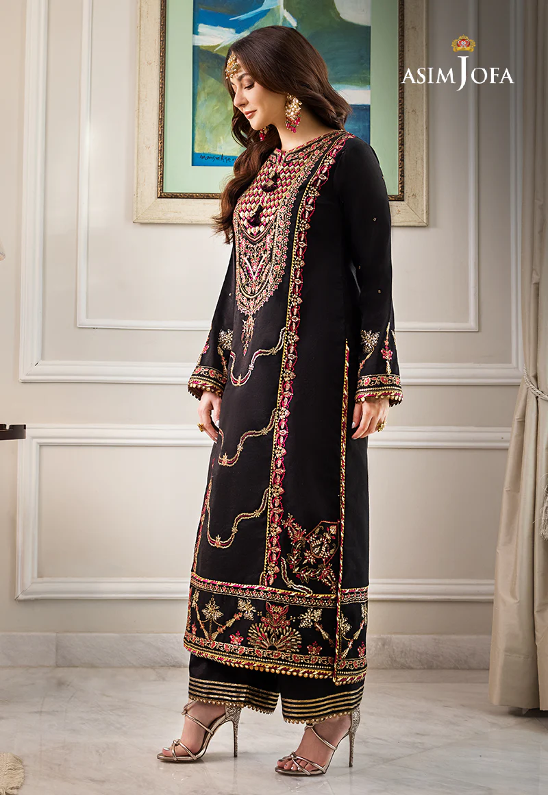 AJZS-25 EMBROIDERED CHANDERI COTTON 1 PC - Image 3