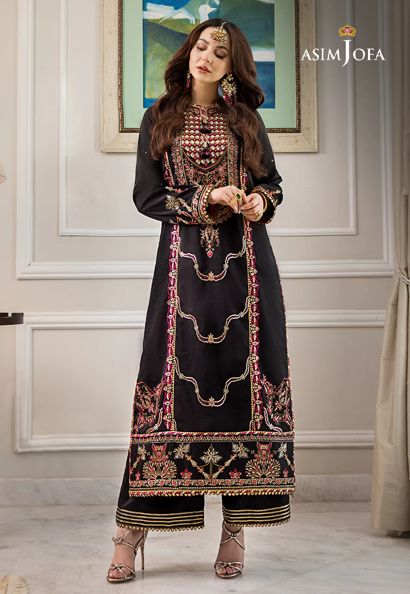 AJZS-25 EMBROIDERED CHANDERI COTTON 1 PC - Image 4